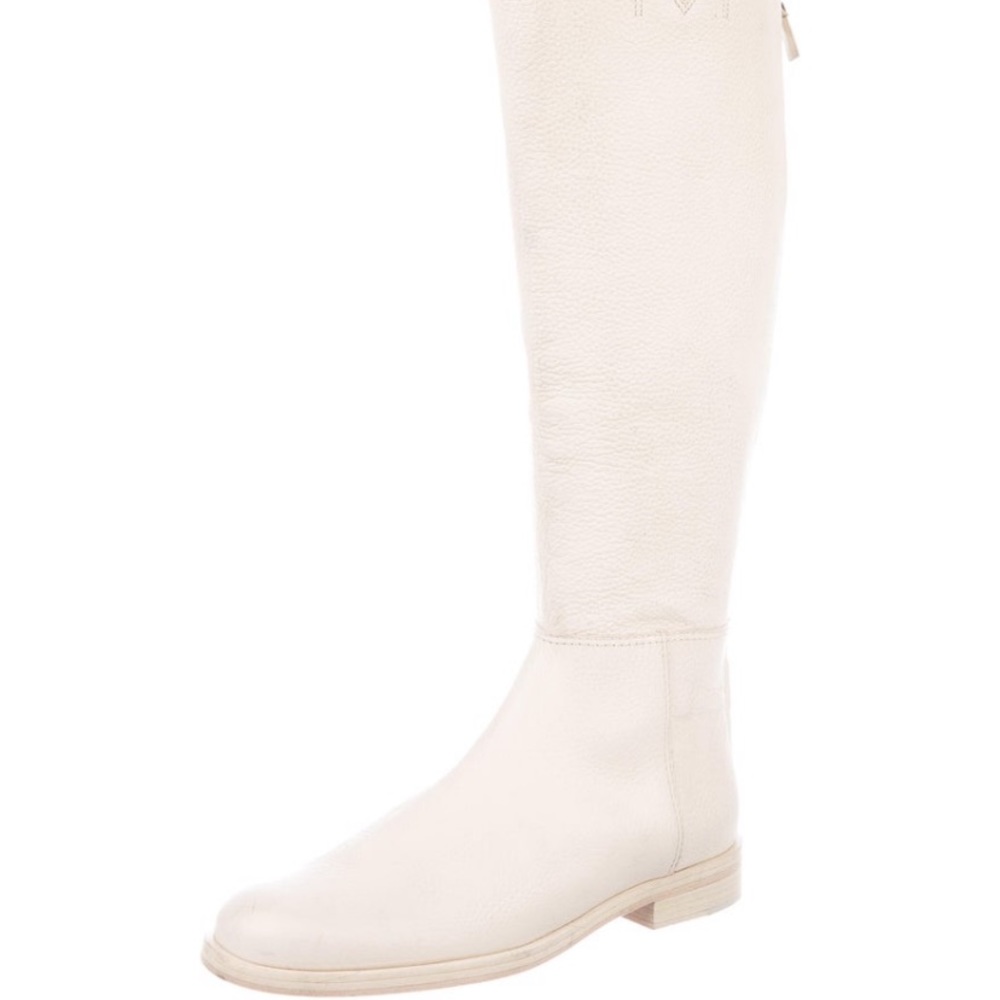 Mercedes Castillo White Baxter Leather Riding Boot
